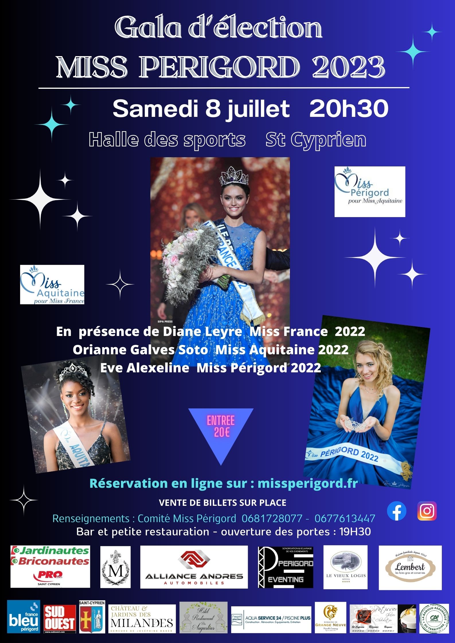 Lire la suite à propos de l’article Gala d’élection de Miss Périgord 2023